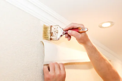 Pose de papier peint au Gicq — revêtements muraux et toiles de verre